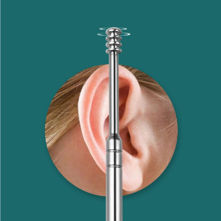6 In 1 Stainless Steel Spring Spiral Portable Ear Pick, Specification: Yellow