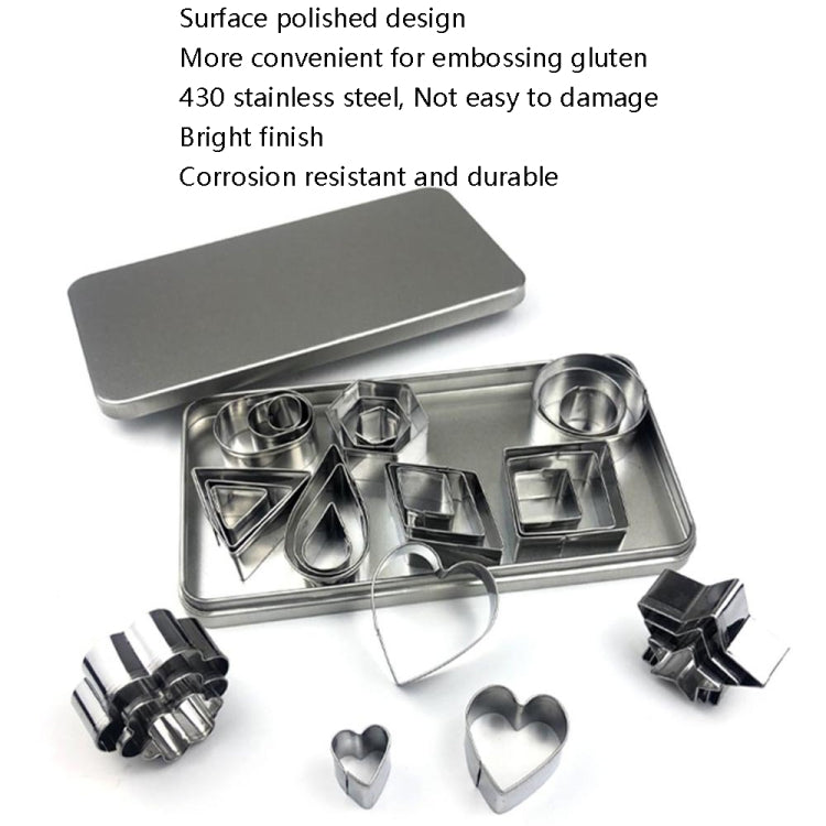 30 PCS / Set Stainless Steel Biscuit Mold