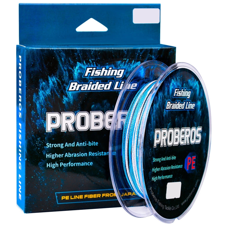 2 PCS PROBEROS 4 Edits 100M Strong Horse Fish Line, Line number: 1.0 / 15LB(Blue)