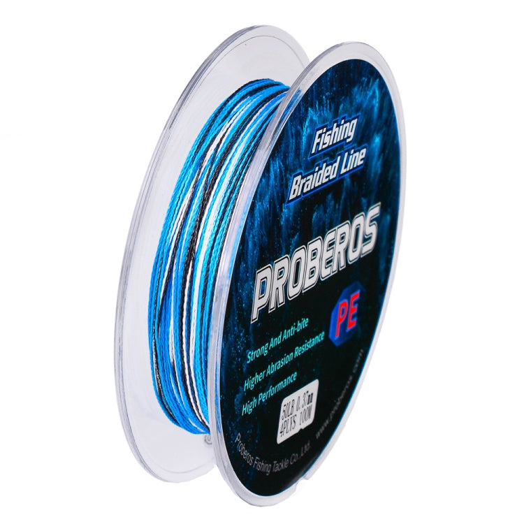 2 PCS PROBEROS 4 Edits 100M Strong Horse Fish Line, Line number: 3.0 / 30LB(Green)