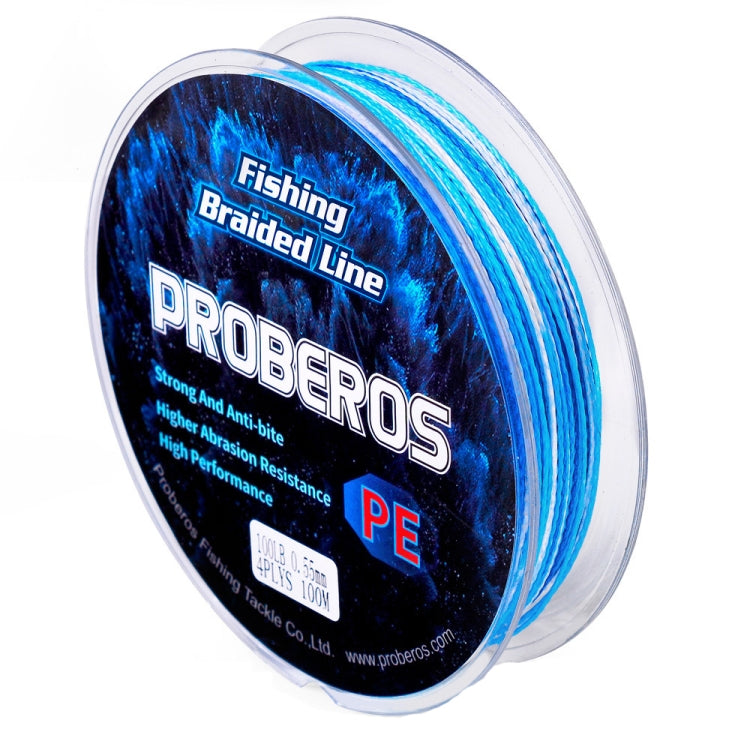 2 PCS PROBEROS 4 Edits 100M Strong Horse Fish Line, Line number: 8.0 / 80lb(Green)