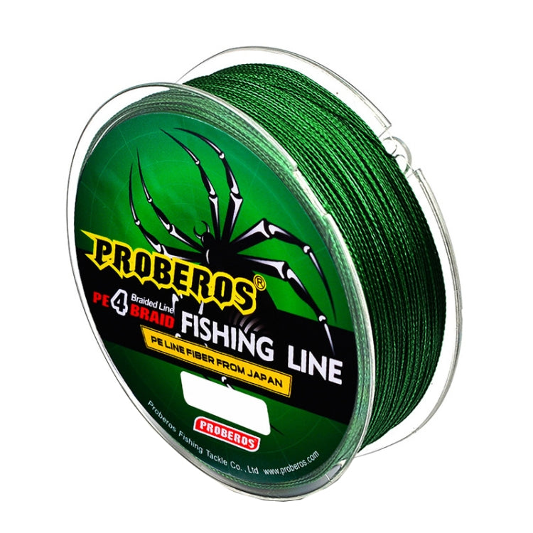 2 PCS PROBEROS 4 Edited 100M Strong Horse Fish Line, Line number: 10.0 / 100LB(Green)