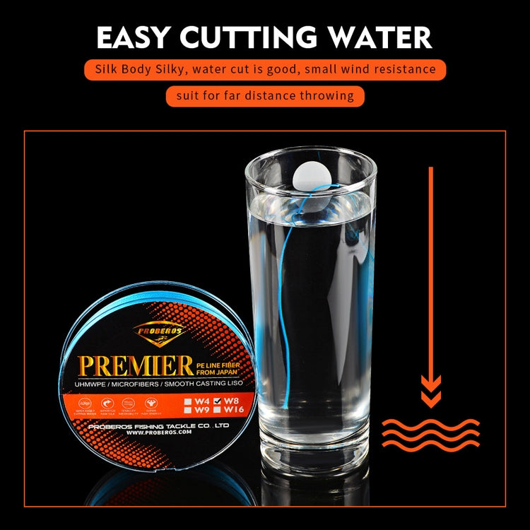 PROBEROS 8 Edited 100M Majestic Horse Fish Line, Line number: 0.8 / 10LB(Blue)