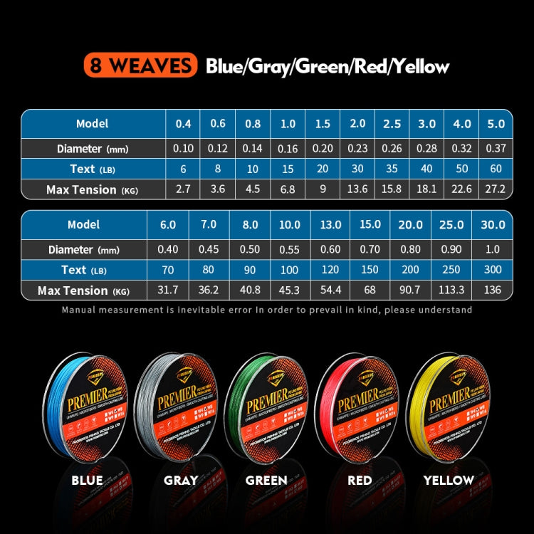 PROBEROS 8 Edited 100M Majestic Horse Fish Line, Line number: 7.0 / 80LB(Green)