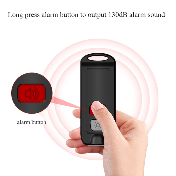 AF-2002 130dB Rechargeable Anti-Wolf Alarm Self-Defense Device With Distress Light(Blue)