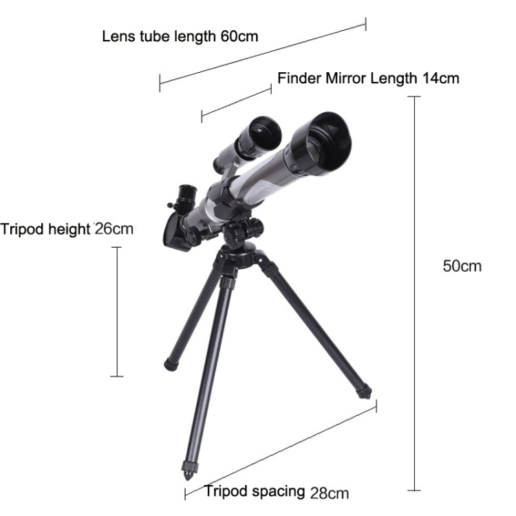 C2130 20X-40X HD Astronomical Telescope With Multi-Eyepiece(As Show)