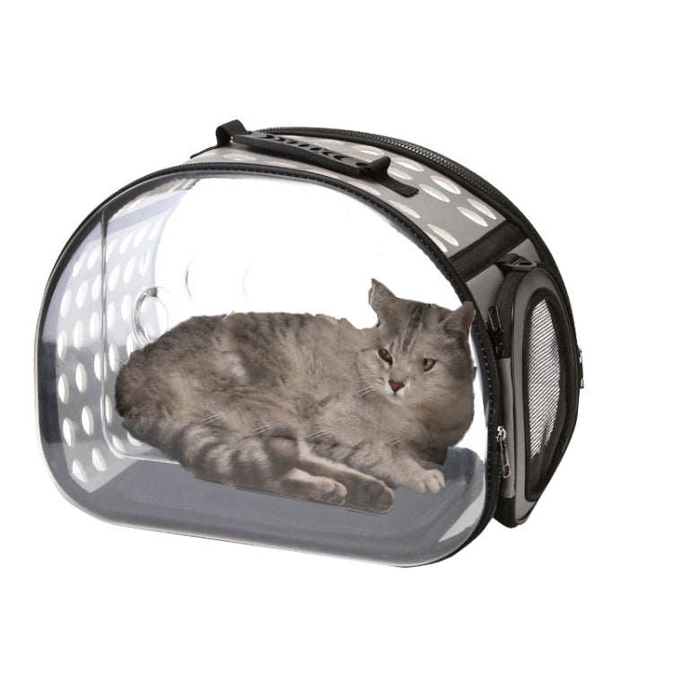 Pet Transparent Space Capsule Outing Package, Size: Small(Grey)