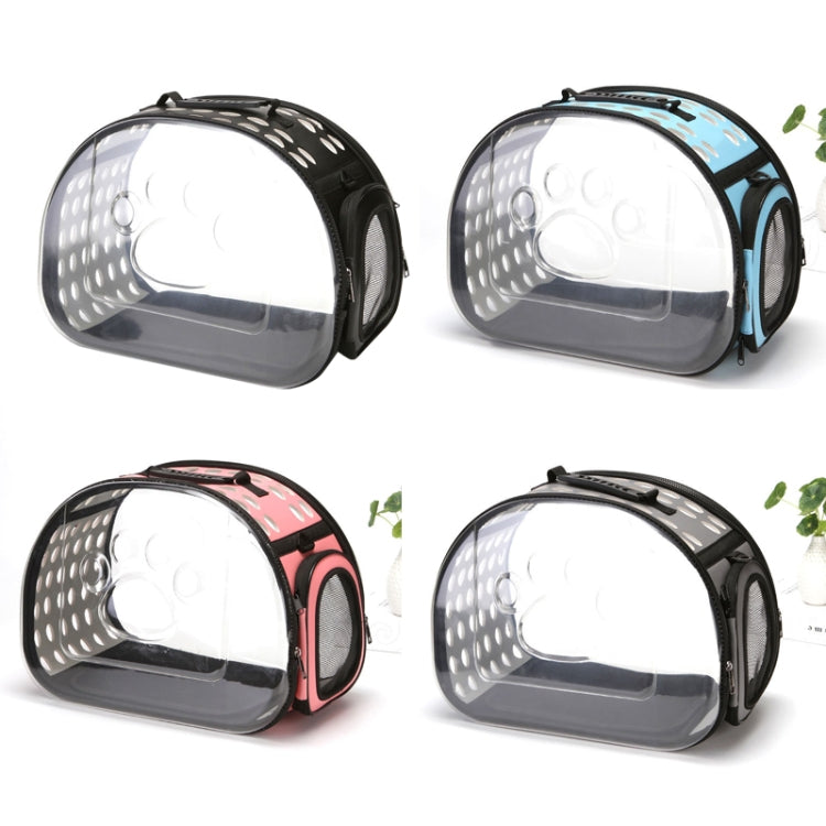 Pet Transparent Space Capsule Outing Package, Size: Small(Black)