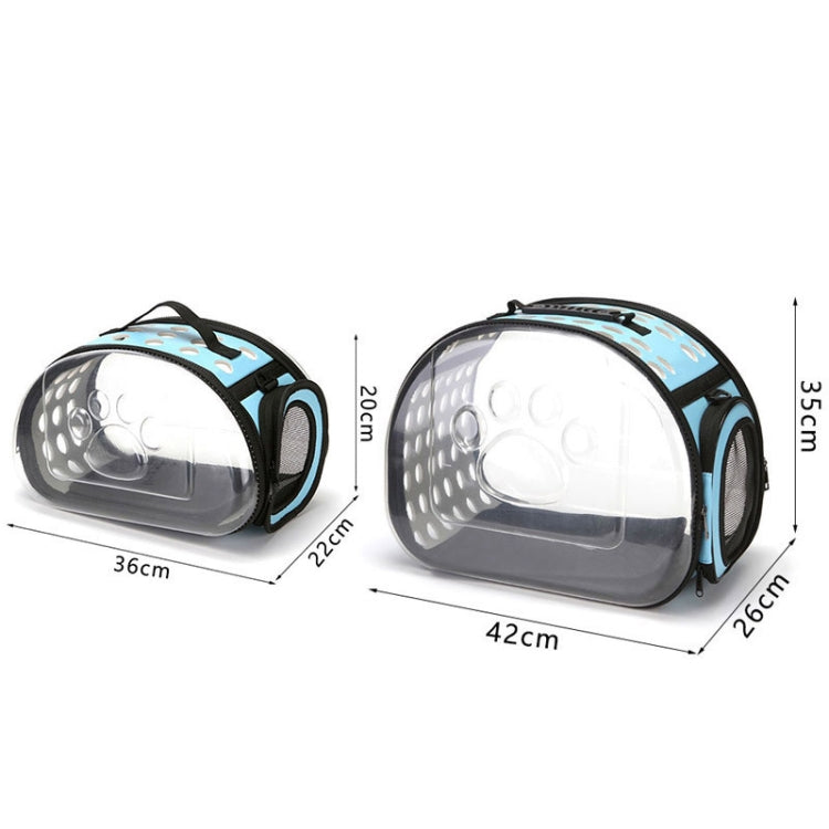 Pet Transparent Space Capsule Outing Package, Size: Small(Grey)
