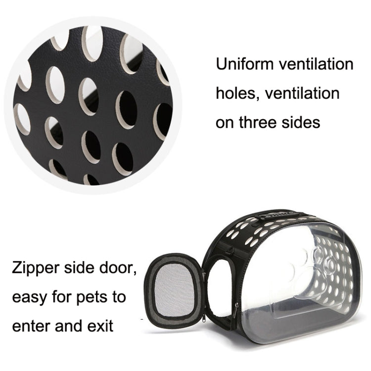Pet Transparent Space Capsule Outing Package, Size: Small(Grey)