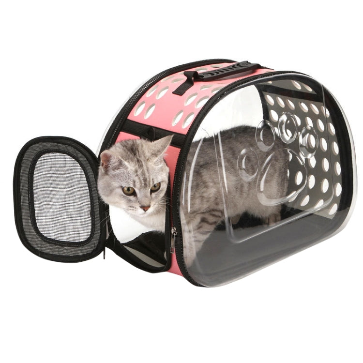 Pet Transparent Space Capsule Outing Package, Size: Large(Pink)