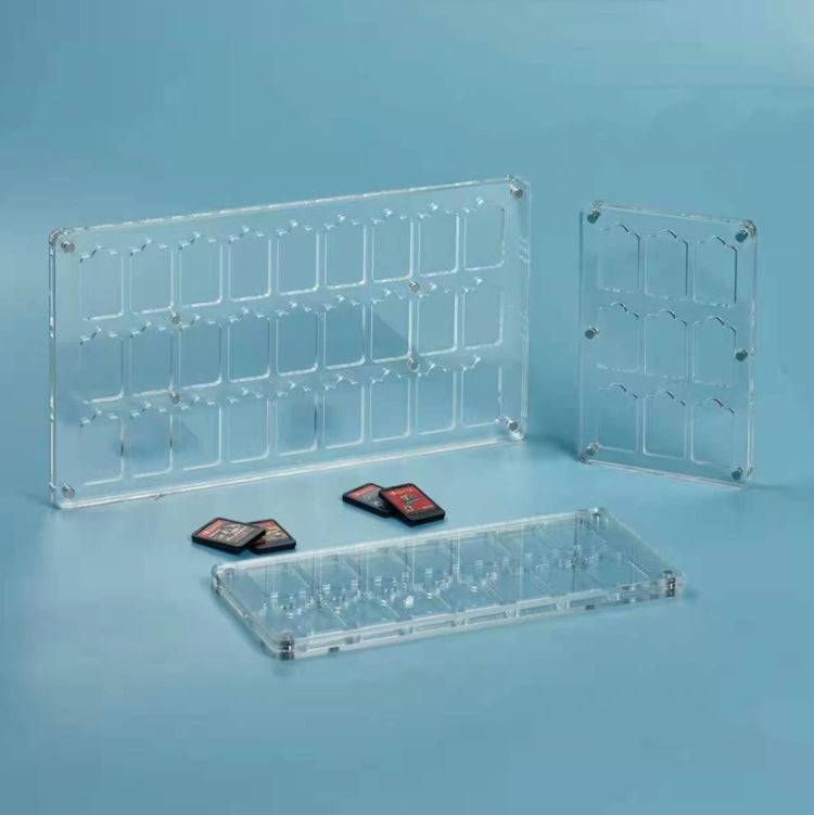 14 Grid Transparent Crystal Magnetic Game Card Storage Box For Switch