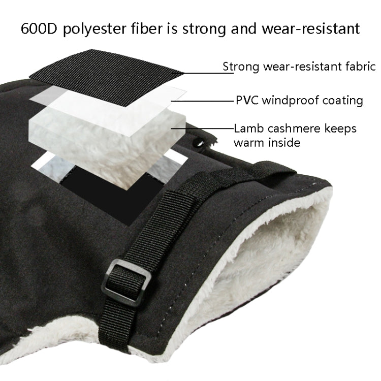 MG1059 Motorcycle Prevent Cold Handle Gloves(Black)