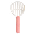 Pet Cat Litter Shovel Cat Poop Cleaning Tool(White + Pink)