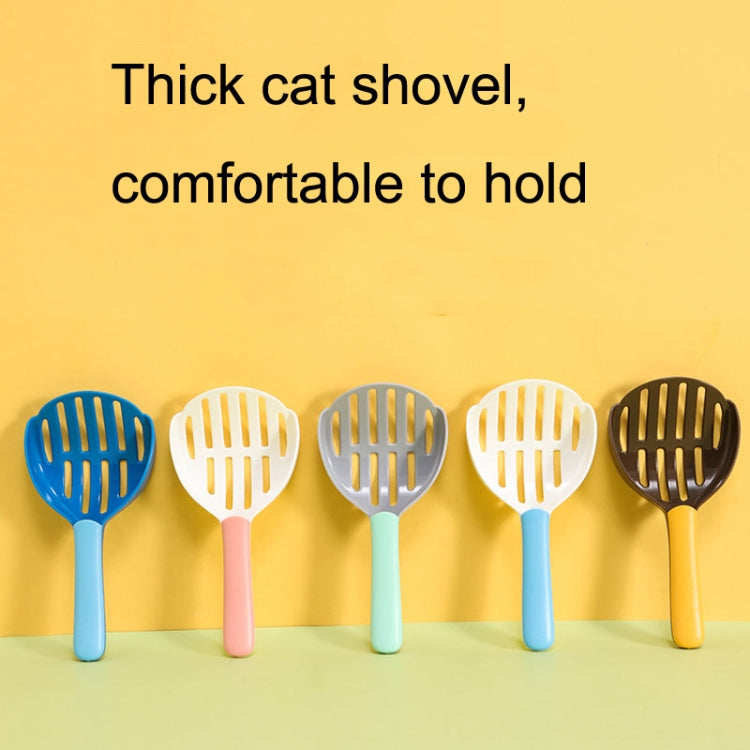 Pet Cat Litter Shovel Cat Poop Cleaning Tool(White + Pink)