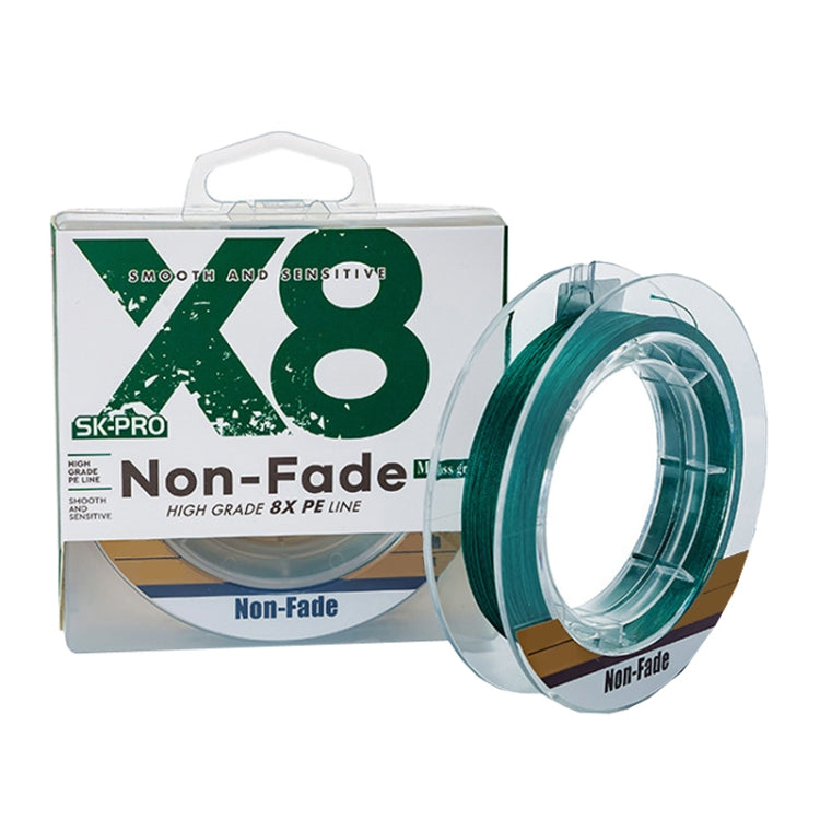 NON-FADE X8 150m 8 Code PE Pish Line, Line number: No. 1.2(Ink Green)