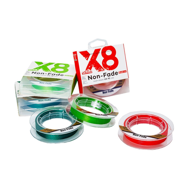 NON-FADE X8 150m 8 Code PE Pish Line, Line number: No. 3.0(Green)