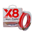 NON-FADE X8 150m 8 Code PE Pish Line, Line number: No. 5.0(Red)