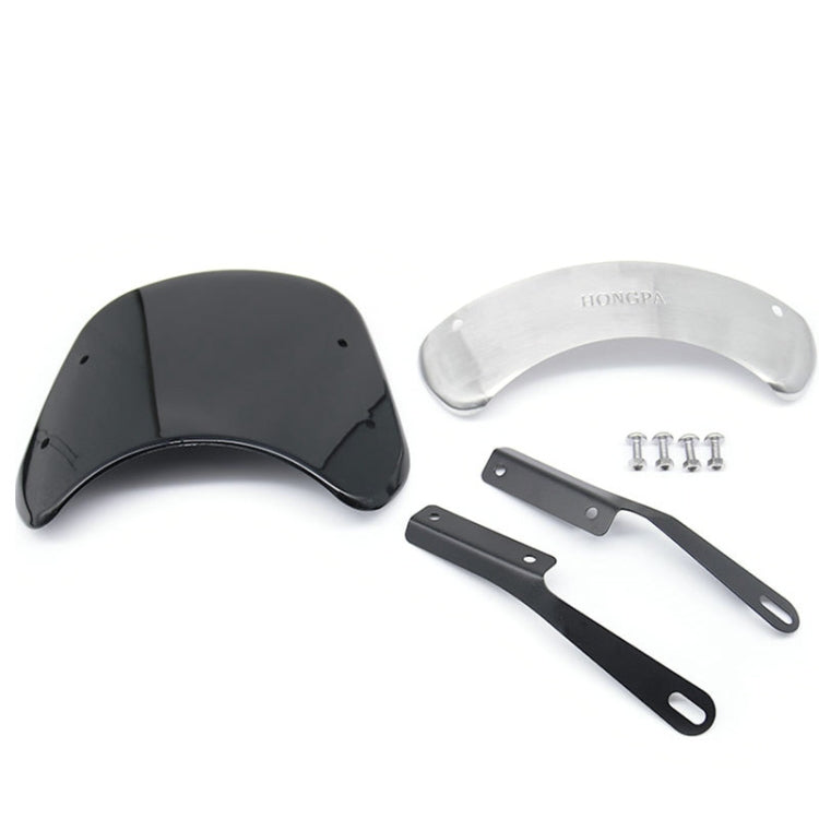 HONGPA DY-002 5-7 Inch Retro Motorcycle Modified PC Windshield(Smoked)