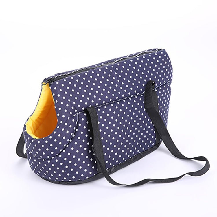 Soft Pet Backpack Dog Cat Shoulder Carrying Outdoor Pet Dog Carrier Bag, Size:S(Navy Blue)