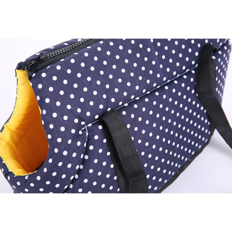 Soft Pet Backpack Dog Cat Shoulder Carrying Outdoor Pet Dog Carrier Bag, Size:S(Navy Blue)