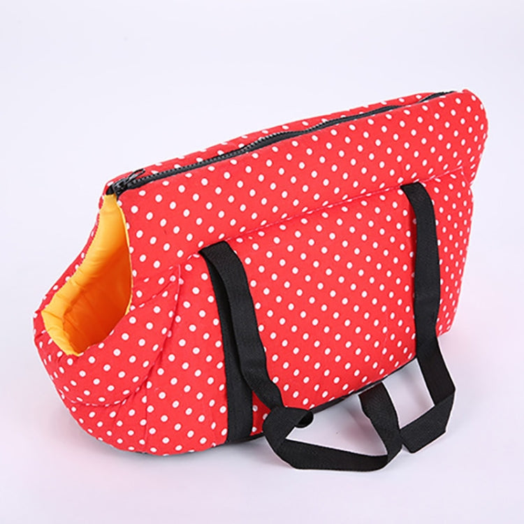 Soft Pet Backpack Dog Cat Shoulder Carrying Outdoor Pet Dog Carrier Bag, Size:L(Red)