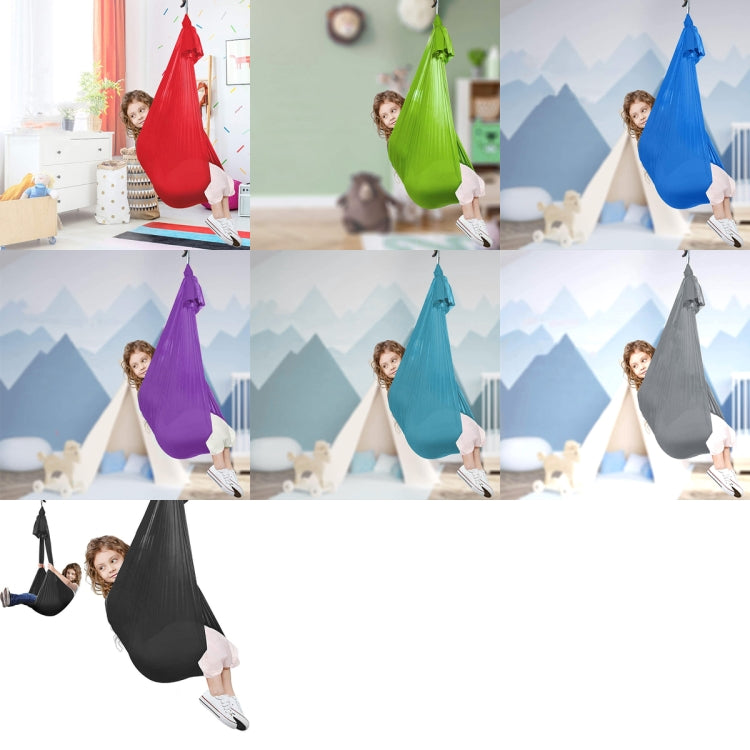 Kids Elastic Hammock Indoor Outdoor Swing, Size: 1.5x2.8m (Silver Gray)