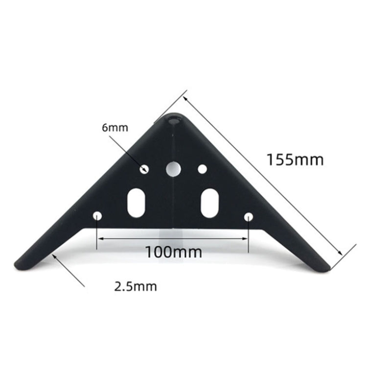 LH-XY-0010 Sofa Cabinet Metal Leg Furniture Leg, Height: 25cm(Matte Black)