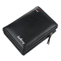 Baellerry D3216 Men Short Vertical Multi-Card Snap Coin Purse(Black)
