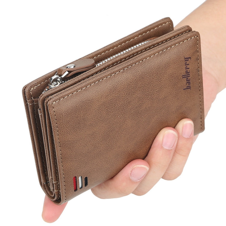 Baellerry D3216 Men Short Vertical Multi-Card Snap Coin Purse(Black)