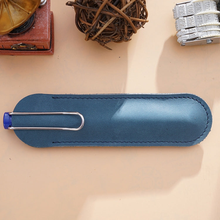 Single Pen Bag Handmade Line Pen Holder, Size: Large(Blue)