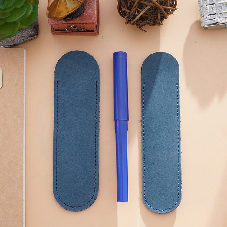 Single Pen Bag Handmade Line Pen Holder, Size: Large(Blue)