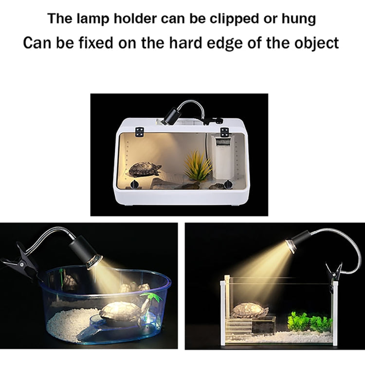 ZY-UAB Turtle Backlight UVA Heated Climbing Pet Backlight, EU Plug With Bulb( White Short Light Stand)