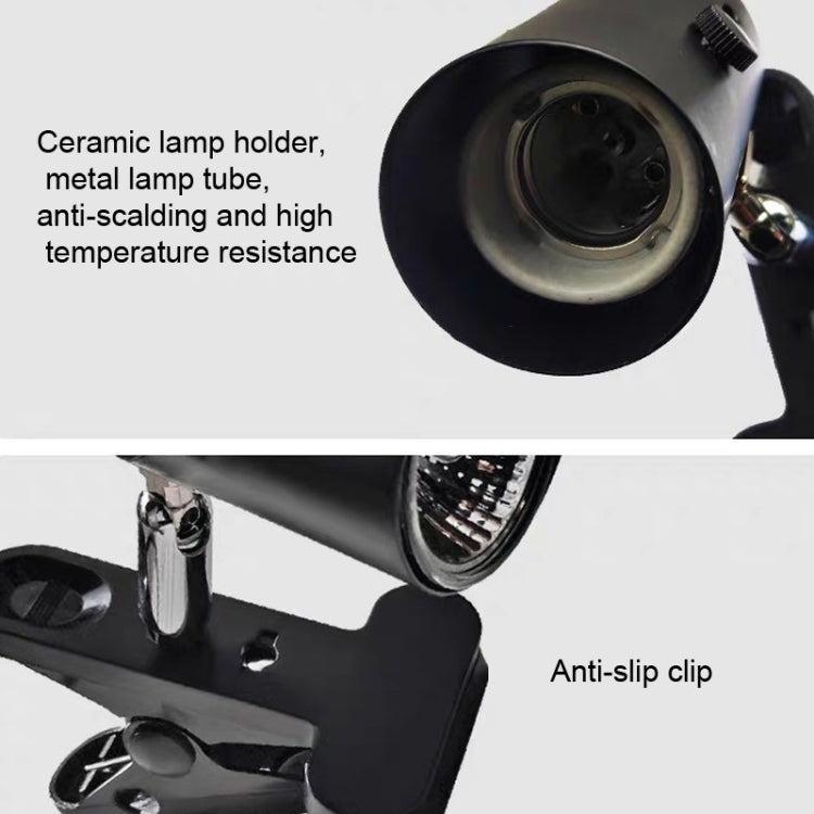ZY-UAB Turtle Backlight UVA Heated Climbing Pet Backlight, EU Plug With Bulb( White Short Light Stand)