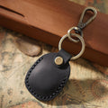 18Y-011 Vintage Leather Access Control Proximity Card Holder(Black)