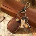 18Y-011 Vintage Leather Access Control Proximity Card Holder(Brown)