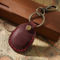 18Y-011 Vintage Leather Access Control Proximity Card Holder(Red)