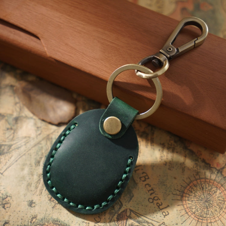 18Y-011 Vintage Leather Access Control Proximity Card Holder(Green)