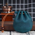 18L-107 Vintage Leather Coin Purse Mini Organizer(Blue)