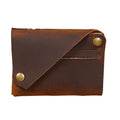 18K-120 Leather Bank Card Storage Bag Card Holder(Dark Brown)