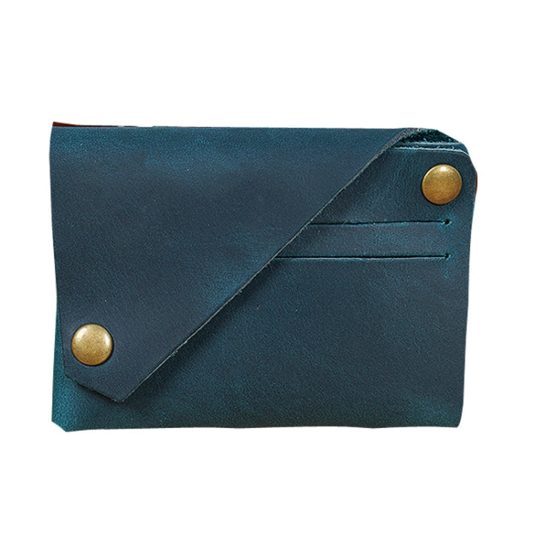 18K-120 Leather Bank Card Storage Bag Card Holder(Blue)