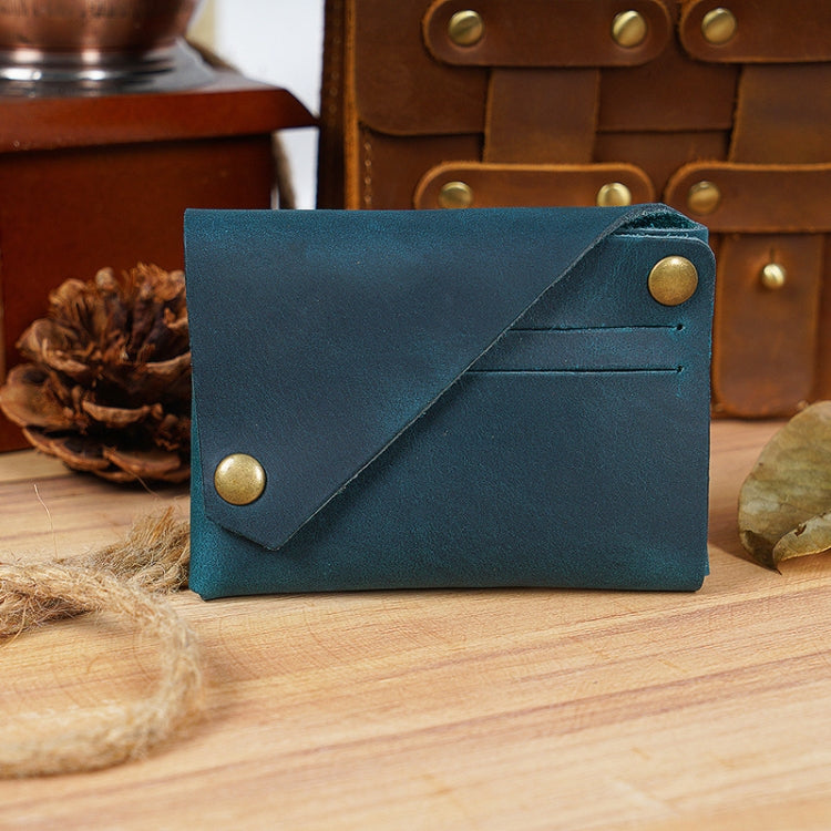 18K-120 Leather Bank Card Storage Bag Card Holder(Blue)