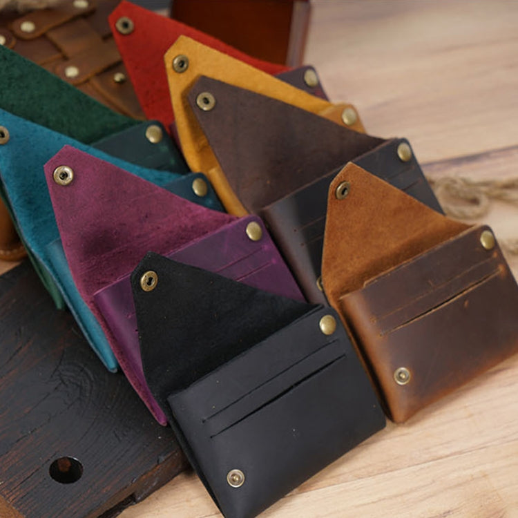 18K-120 Leather Bank Card Storage Bag Card Holder(Purple)