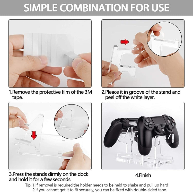Transparent Acrylic Game Console Handle Stand Display Stand For Xbox Elite / PS4 / PS5 / Xbox / NVIDIA