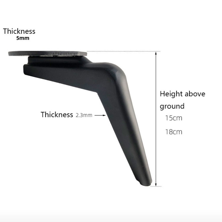 S699 Sickle Metal Furniture Support Leg, Height: 15cm(Gun Black)