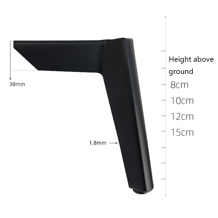 LH-FJ0039 Metal Furniture Support Legs, Height: 8cm(Matte Black)