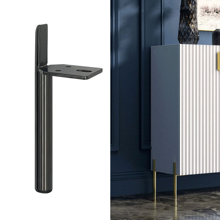 LH-D012-01 Cylindrical Metal Furniture Support Legs, Height: 13cm(Gun Black)