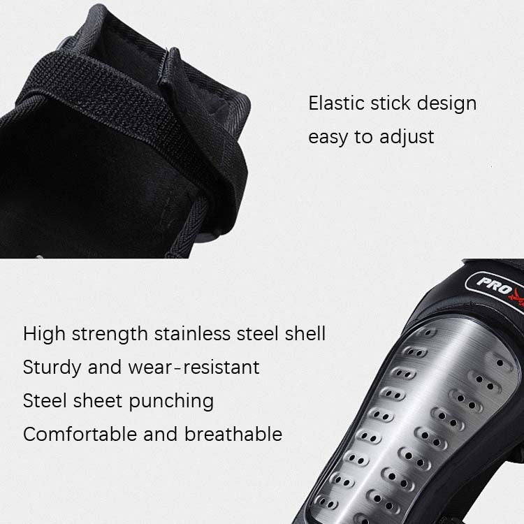 PRO-BIKER RH-1010 Motorcycle Keep Warm Anti-Fall Stainless Steel Protective Gear(Knee Pads + Elbow Pads)