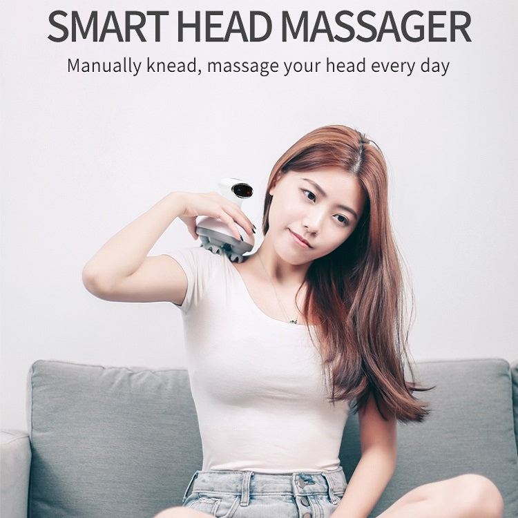 Smart Dragon Claw Hand Vibrating Kneading Head Massager, Specification: English(White)