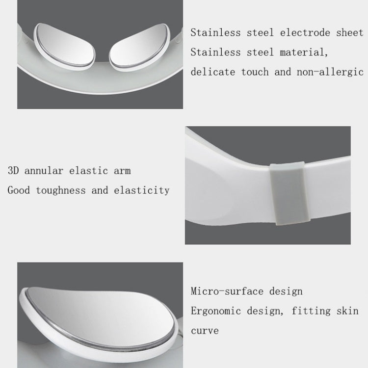 Smart Charging Neck Pulse Cervical Massager, Specification: English(White)